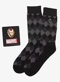 Marvel Iron Man Argyle Black Gift Set