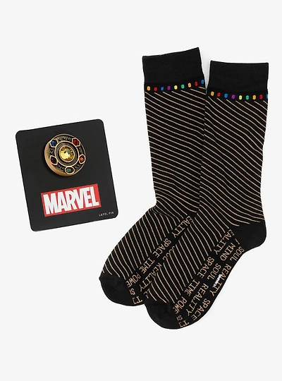 Marvel Avengers Infinity Stone Stripe Black Gift Set