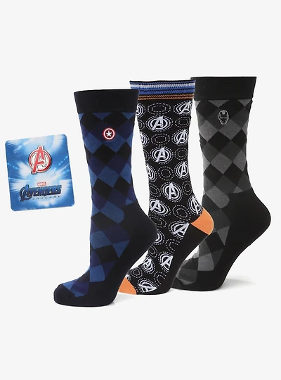 Marvel Argyle 3 Socks Pack and Lapel Pin Gift Set