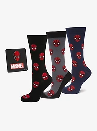 Marvel Spider Man 3 Pack Socks and Lapel Pin Gift Set