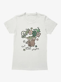 Star Wars The Mandalorian And Grogu Eat More Frog Sketch Womens T-Shirt