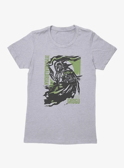 Star Wars The Mandalorian And Grogu Smoke Cape Swirl Womens T-Shirt