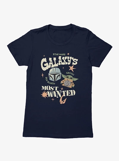 Star Wars The Mandalorian And Grogu Galaxys Most Wanted Cute Drawings Womens T-Shirt BoxLunch Exclusive