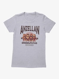 Star Wars The Mandalorian And Grogu Anzellan Droidsmith Line Up Fix Broken Womens T-Shirt