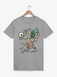 Star Wars The Mandalorian And Grogu Eat More Frog Sketch T-Shirt