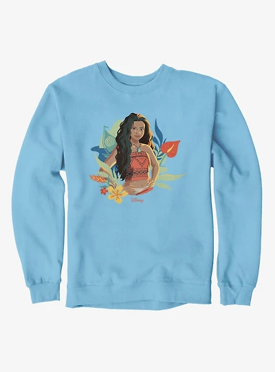 Disney Moana Floral Portrait Sweatshirt