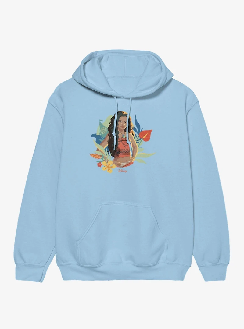 Disney Moana Floral Portrait Hoodie