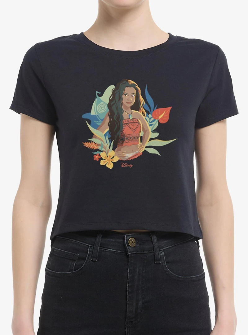 Disney Moana Floral Portrait Women Baby T-Shirt