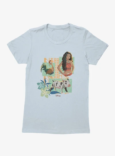 Disney Moana Hei And Pua Panels Womens T-Shirt