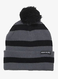 Murder Drones Uzi Striped Pom Pom Beanie