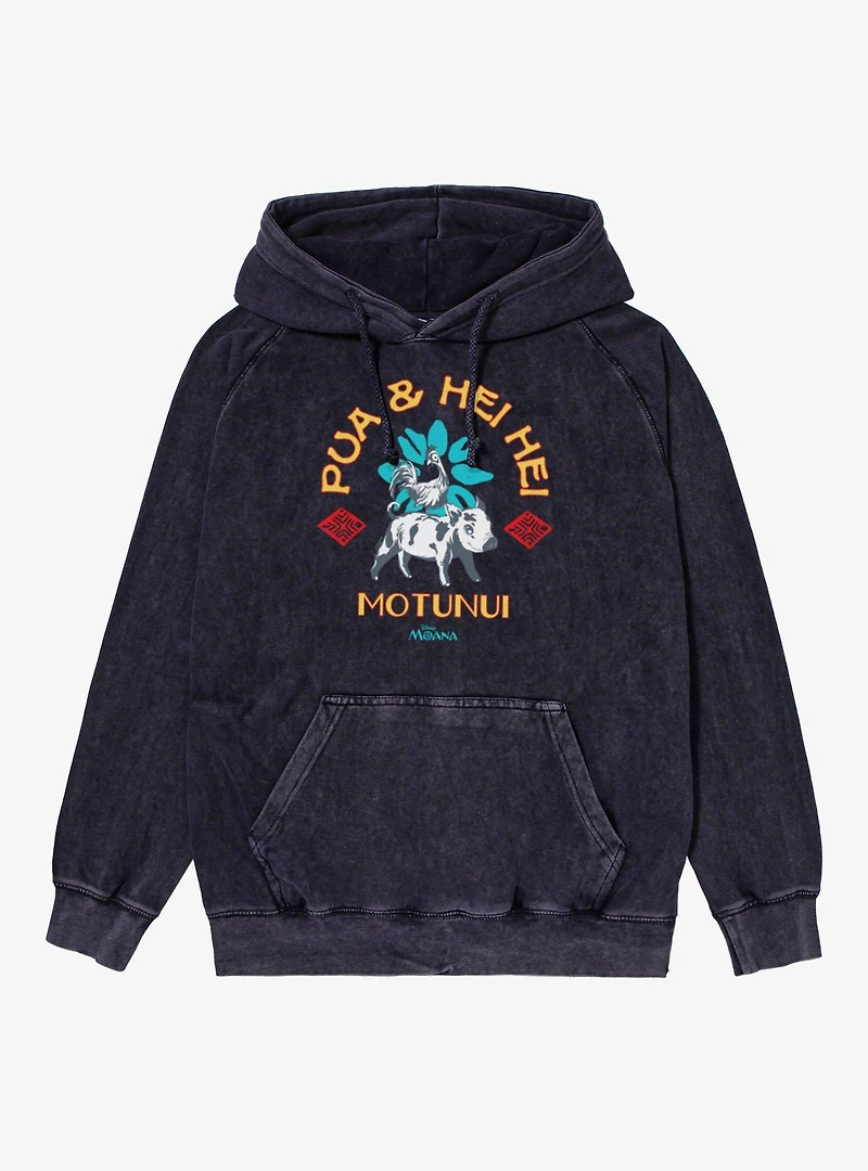 Disney Moana Pua And Hei Ride Motunui Vintage Mineral Washed Hoodie Box Lunch Exclusive