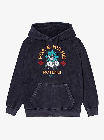 Disney Moana Pua And Hei Ride Motunui Vintage Mineral Washed Hoodie Box Lunch Exclusive