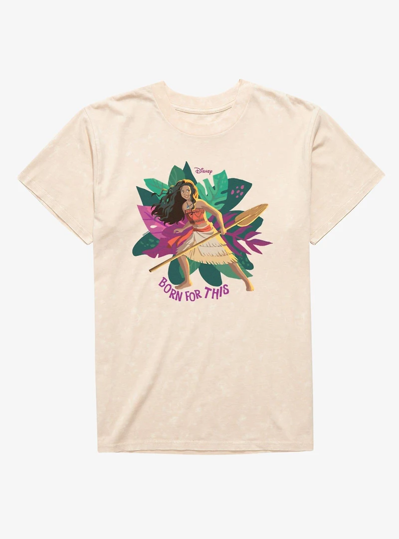 Disney Moana Born For This Mineral Wash T-Shirt