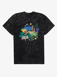 Disney Moana Go With The Flow Mineral Wash T-Shirt