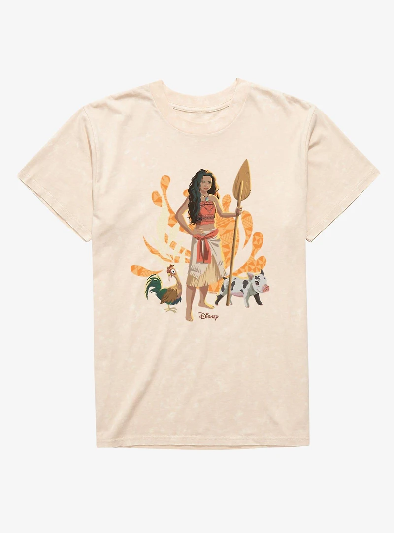 Disney Moana With Hei And Pua Mineral Wash T-Shirt