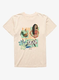 Disney Moana Hei And Pua Panels Mineral Wash T-Shirt