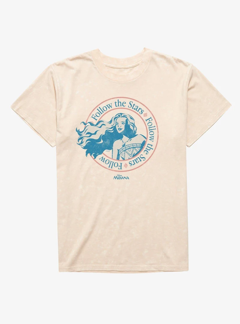 Disney Moana Follow The Stars Crest Mineral Wash T-Shirt Box Lunch Exclusive