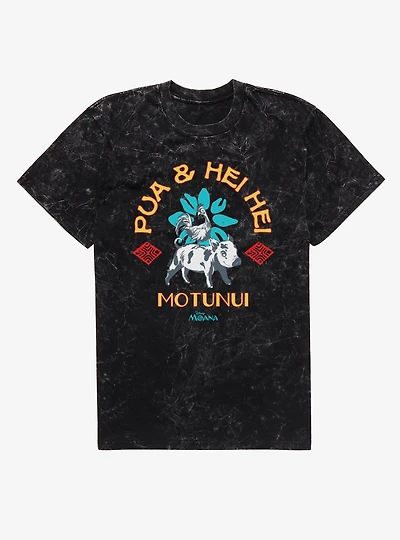 Disney Moana Pua And Hei Ride Motunui Mineral Wash T-Shirt Box Lunch Exclusive