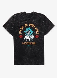 Disney Moana Pua And Hei Ride Motunui Mineral Wash T-Shirt Box Lunch Exclusive