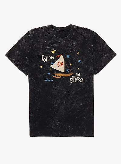 Disney Moana Follow The Stars Boat Mineral Wash T-Shirt Box Lunch Exclusive
