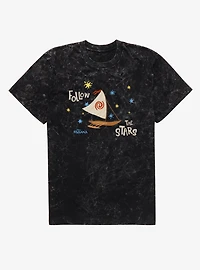 Disney Moana Follow The Stars Boat Mineral Wash T-Shirt Box Lunch Exclusive