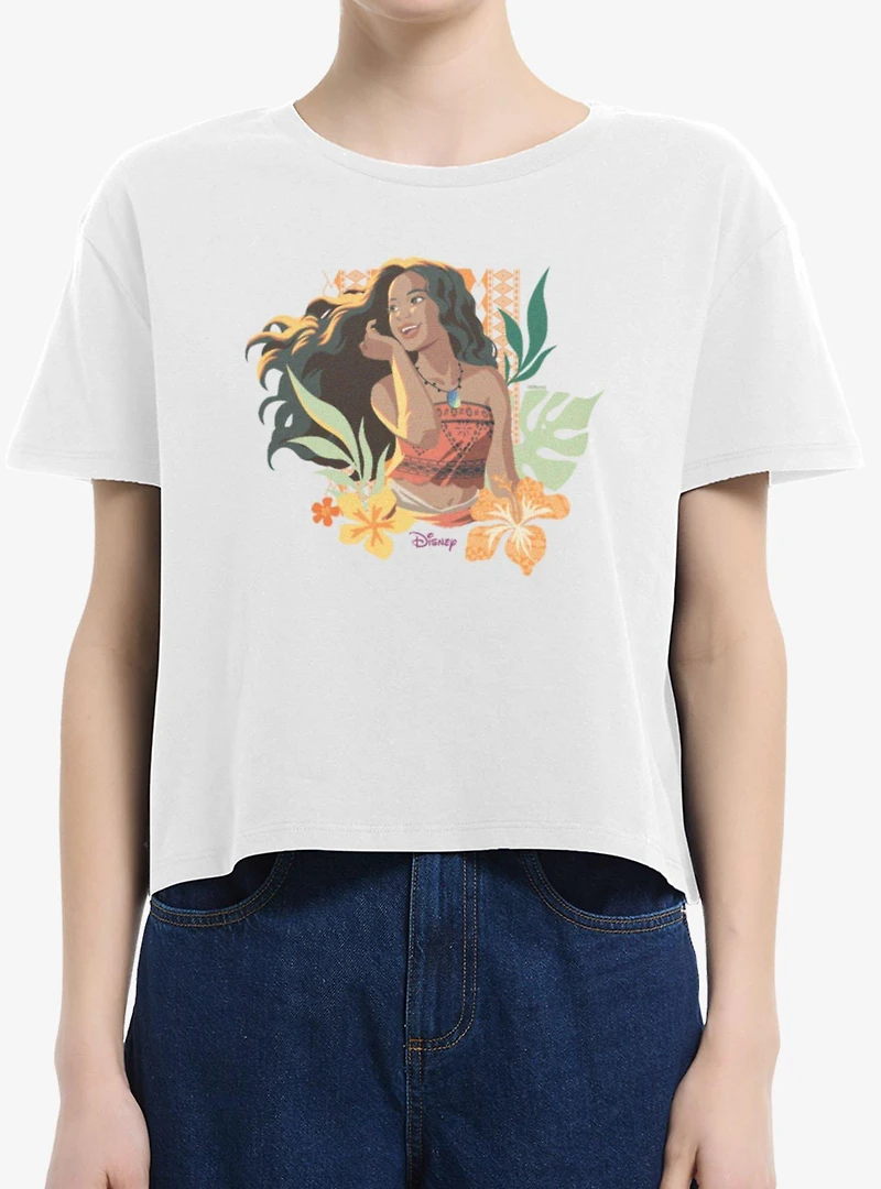 Disney Moana Sunrise Breeze Womens Boxy Crop T-Shirt