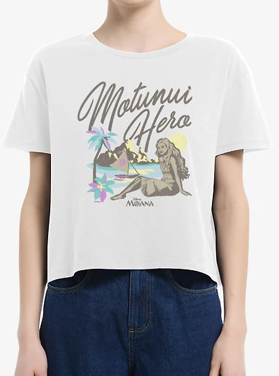 Disney Moana Motunui Hero Womens Boxy Crop T-Shirt Box Lunch Exclusive