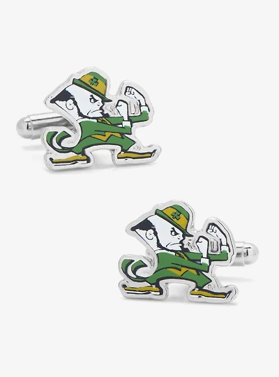 NCAA Notre Dame University Fighting Leprechaun Cufflinks