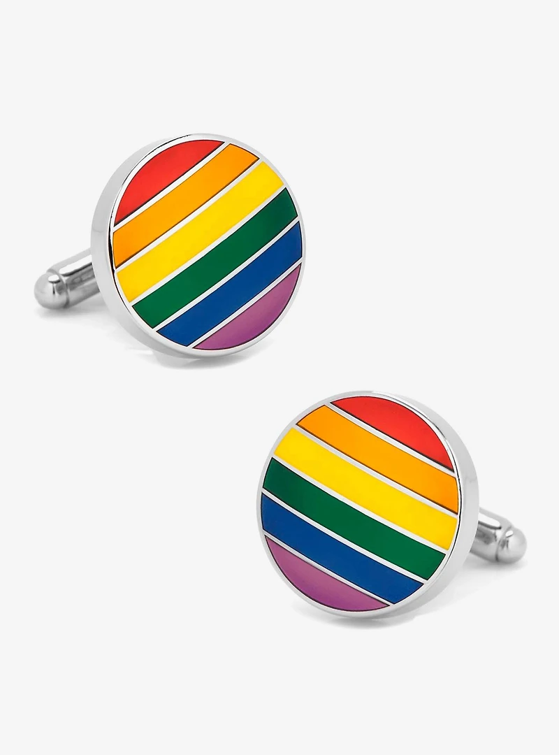 Rainbow Stripe Cufflinks
