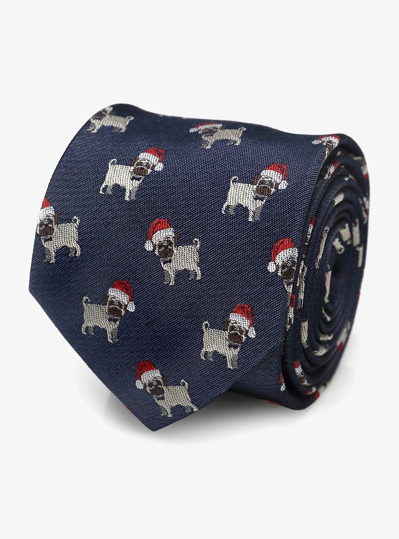 Santa Pug Men's Silk Tie