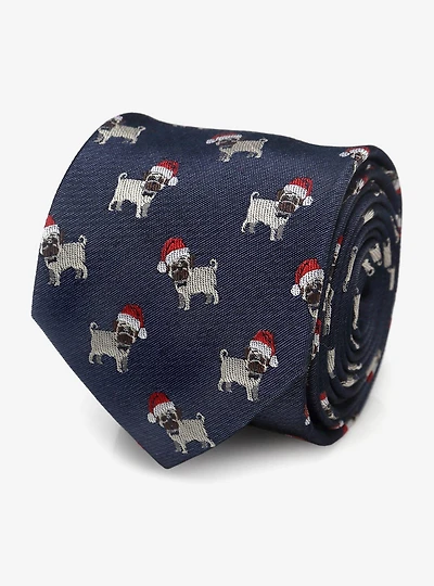 Santa Pug Men's Silk Tie