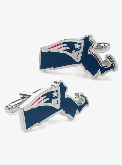 NFL New England Patriots State Shaped Cufflinks