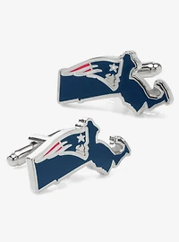 NFL New England Patriots State Shaped Cufflinks