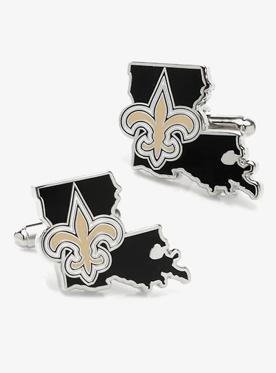 NFL New Orleans Saints State Shaped Cufflinks