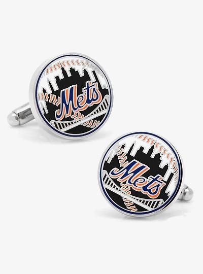 MLB New York Mets Baseball Cufflinks