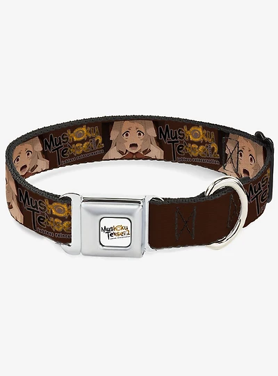 Mushoku Tensei Jobless Reincarnation Pursena Adoldia Pose and Title Seatbelt Buckle Dog Collar