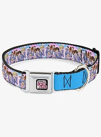 Ouran High School Host Club Seven Character Sushi Dining Pose Pink Blue Seatbelt Buckle Dog Collar