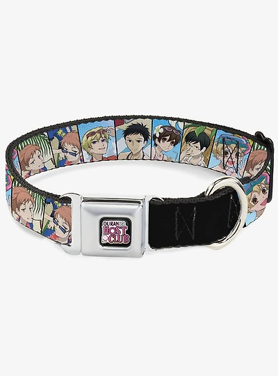 Ouran High School Host Club Seven Character Beach Day Pose Blocks Seatbelt Buckle Dog Collar