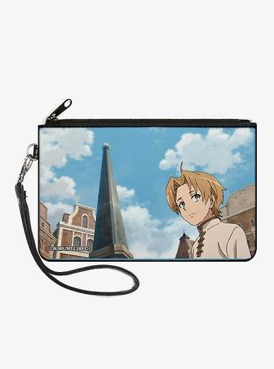 Mushoku Tensei Jobless Reincarnation Rudeus Greyrat Academy Campus Scene Zip Clutch Wallet