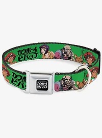 Cowboy Bebop Crew Group Pose and Title Seatbelt Buckle Dog Collar