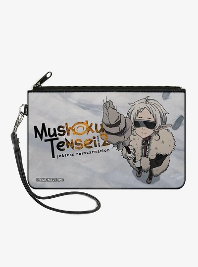 Mushoku Tensei Jobless Reincarnation Guard Fitz Snow Scene and Title Zip Clutch Wallet