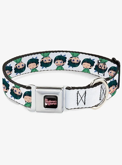 The Apothecary Diaries Chibi Maomao Expressions Flip White Seatbelt Buckle Dog Collar