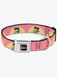 The Apothecary Diaries Chibi Maomao Cat Pose Pink Seatbelt Buckle Dog Collar