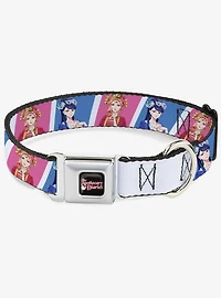 The Apothecary Diaries Gyokuyo and Lihua Blocks Pink Blue Seatbelt Buckle Dog Collar