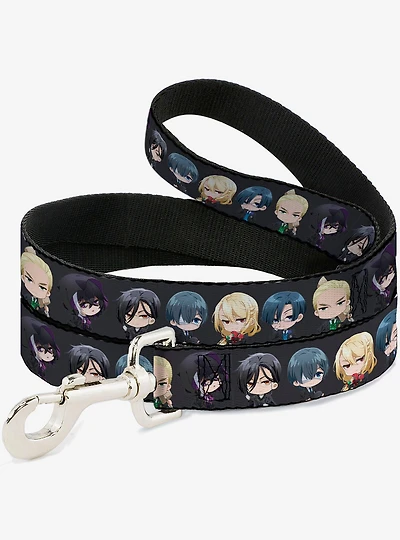 Black Butler Six Chibi Characters Poses Dog Leash