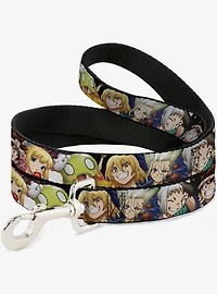 Dr. Stone Character Group Faces Close Up Dog Leash