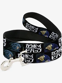 Cowboy Bebop Spike and Vicious Pose Logo Black Blues Dog Leash