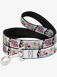 Ouran High School Host Club Seven Character Group Pose and Logo White Dog Leash