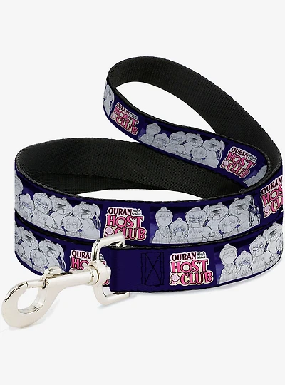 Ouran High School Host Club Character Doodle and Logo Violet Dog Leash
