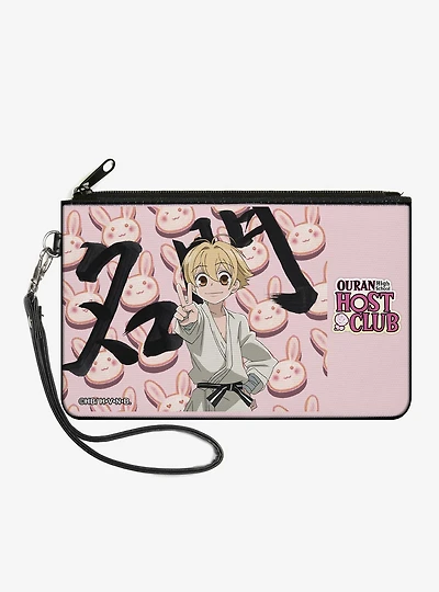 Ouran High School Host Club Mitsukuni Honey Haninozuka Peace Pose Zip Clutch Wallet